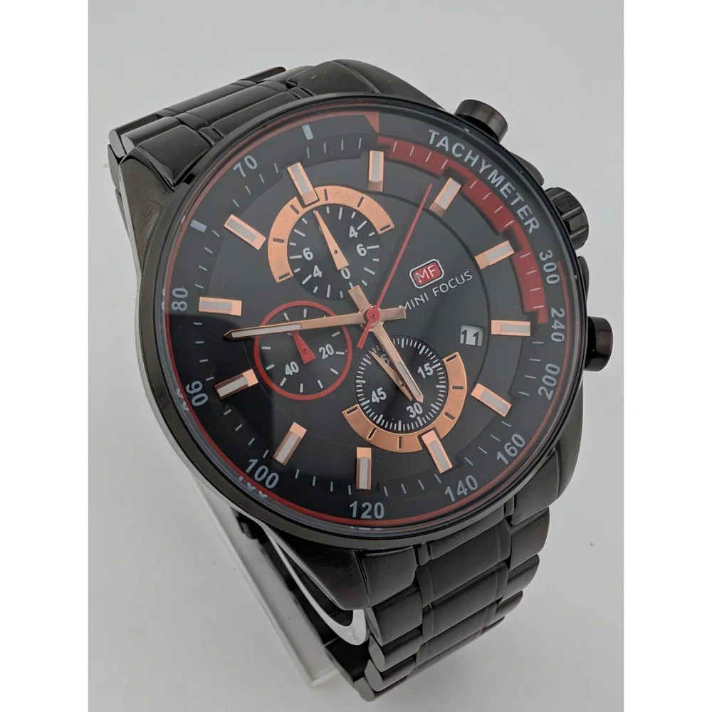 Mini Focus Watch‎ Chronograph Men 46mm Case Black 8